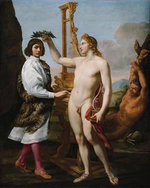 Sacchi, A. (1641). Marcantonio Pasqualini coronat per Apol·lo [oli sobre llenç].